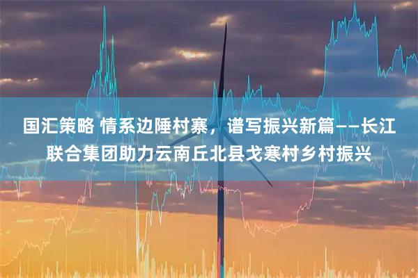 国汇策略 情系边陲村寨，谱写振兴新篇——长江联合集团助力云南丘北县戈寒村乡村振兴
