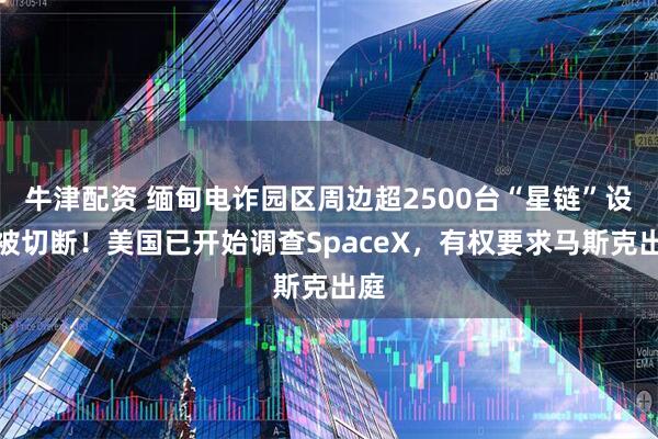 牛津配资 缅甸电诈园区周边超2500台“星链”设备被切断！美国已开始调查SpaceX，有权要求马斯克出庭