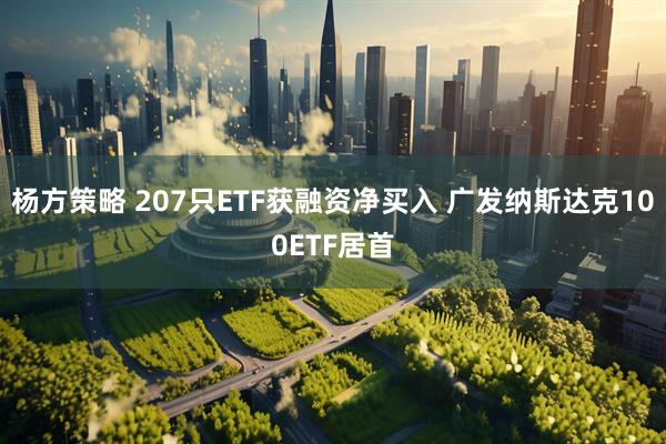 杨方策略 207只ETF获融资净买入 广发纳斯达克100ETF居首