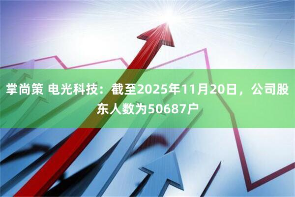掌尚策 电光科技：截至2025年11月20日，公司股东人数为50687户