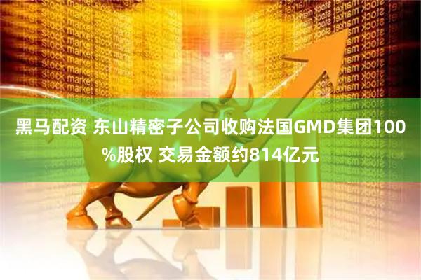 黑马配资 东山精密子公司收购法国GMD集团100%股权 交易金额约814亿元