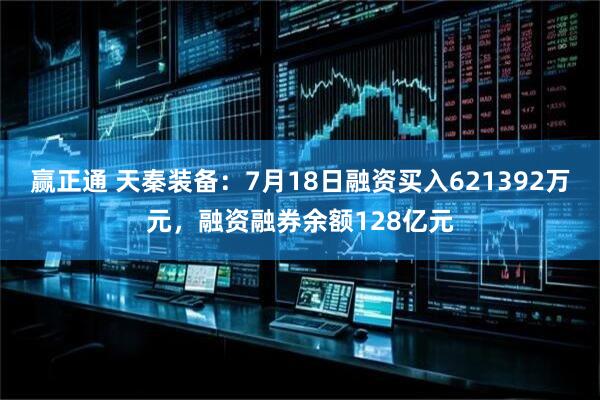 赢正通 天秦装备：7月18日融资买入621392万元，融资融券余额128亿元